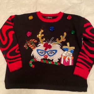 Ugly Cat Christmas Sweater